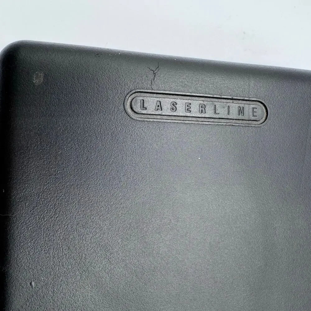 Vintage Laserline 12 CD DVD Case Hard Shell Wallet Flip Disc Storage Black